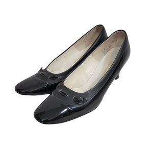 Stix Baer Fuller Vintage Patent Black Leather Heels 9B